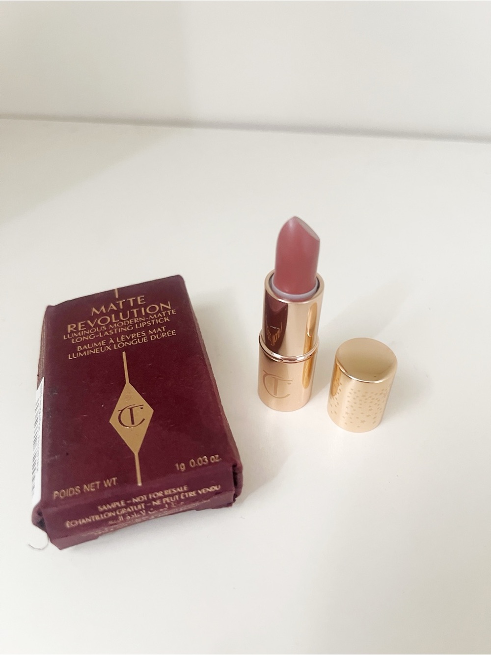 Charlotte Tilbury matte revolution mini lipstick pillow talk original 1g